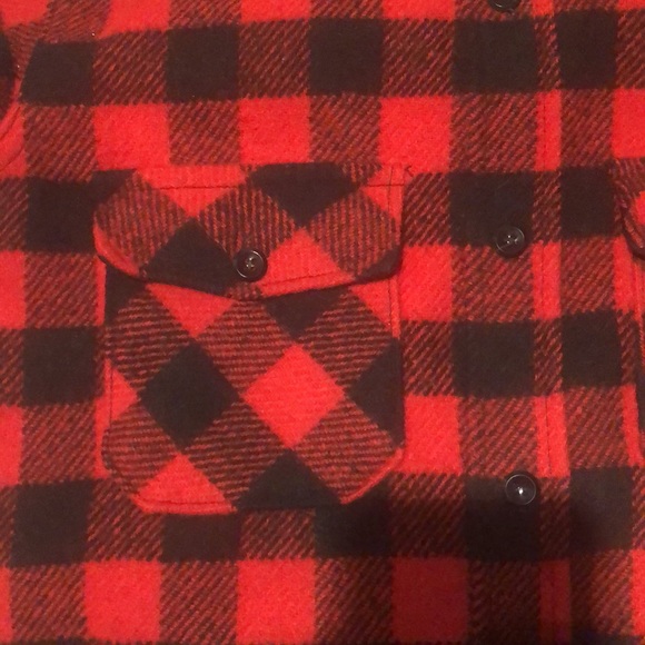 Vintage Melton Wintermaster Buffalo Plaid Wool Button-up Shirt - Picture 10 of 12